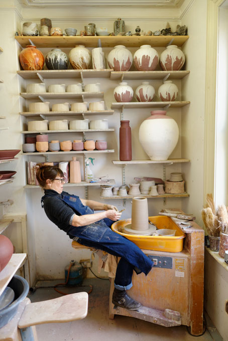 Lisa Hammond in her studio at Maze Hill, London - 2014