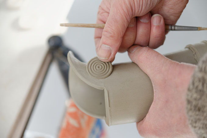Walter Keeler in his studio at Penallt, 2014